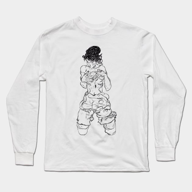 Egon Schiele Long Sleeve T-Shirt by Antho